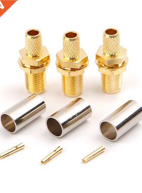 10pcs SMA Female Nut Bulkhead Crimp RF Connector For RG58 RG