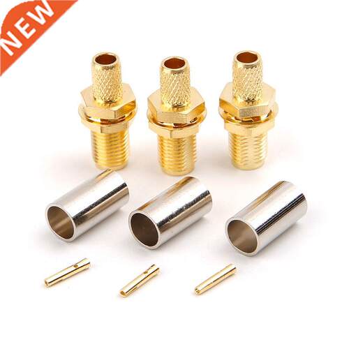 10pcs SMA Female Nut Bulkhead Crimp RF Connector For RG58 RG