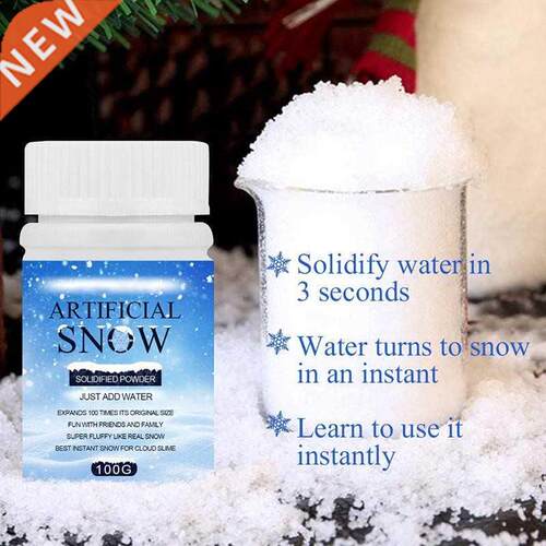 50g/100g tificial Snowflakes Instant Fake Snow Powder For