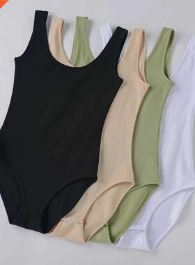 She'sModa Cotton U-neck Sold Color Casual Slm Bodycon Body