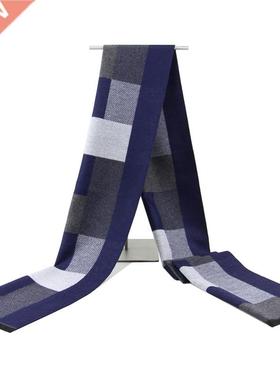 Winter Wool Scarf Double Sides 100% Real Plaid Cashmere Scar