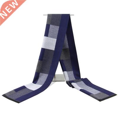 Winter Wool Scarf Double Sides 100% Real Plaid Cashmere Scar