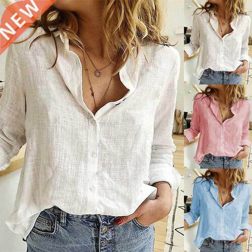 Casual Long Sleeve Birds Print Loose Shirts Women Cotton And