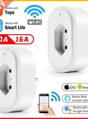 Smart Wifi Tuya Plug BR 16A/10A With Power Monitor Function