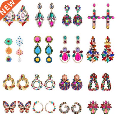 Ztech Mix Crystal Geometric/Bowknot Earrings For Women Big L