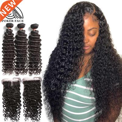 Extensiones de cabello humano rizado brasile o con cierre de