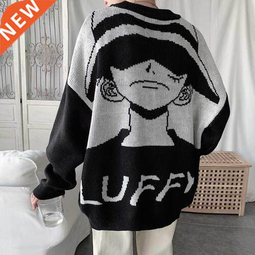 Japan Anime One Piece Sweater Cartoon luffy knitwear Cute Fa