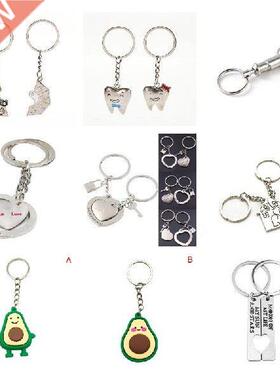 NEW 1/2Pcs/set Lovers Key To My Heart Keychain Valentine's