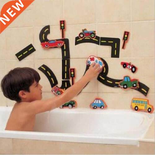 Baby toys flexible Road Track Car Stick Bath Toy Kids Bathro