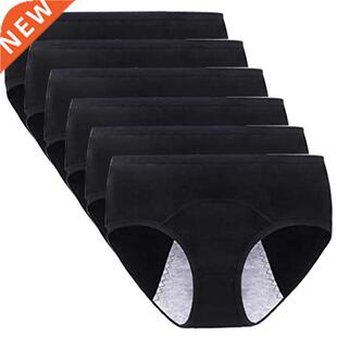 6 Pcs Women Menstrual Panties Leak Proof Period Briefs Ladie