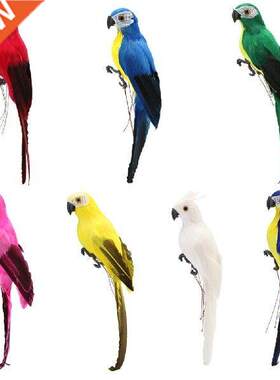 28cm Handmade Simulation Parrot Foam Feather Macaw Animal