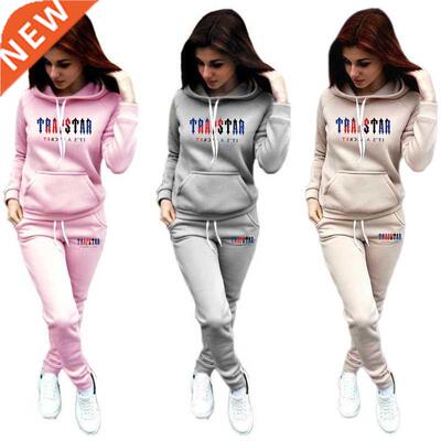 Casual Sportswear Women's Two Piece Sweatshirt Pullover Hood