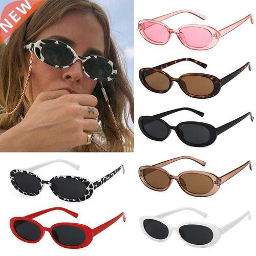 1 PC Retro Sunglasses for Women Small Oval Frame Sun Glasses