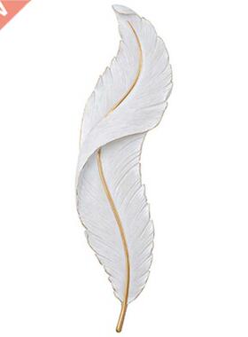 Led White Feather Wall Lamp For TV Backdrop Bedroom Bedside