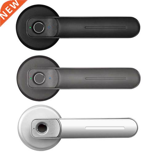 Fingerprint Door Lock Handle USB Rechargeable Anti Theft Sma