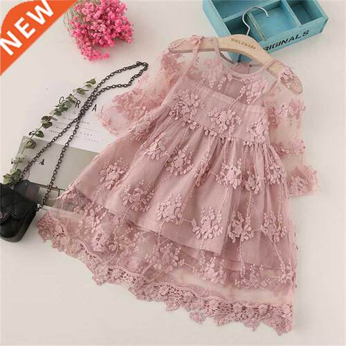 Summer Girl Clothes Kids Dresses For Girls Lace Flower Dress