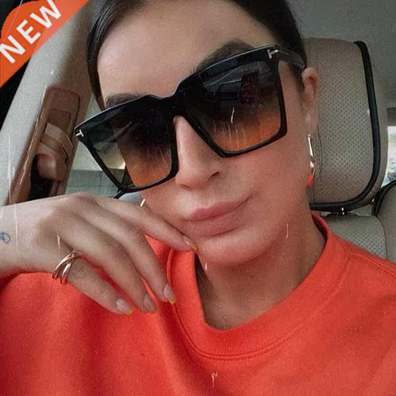 Square Sunglasses Women 2022 Vintage Brand Oversize TF Women图片