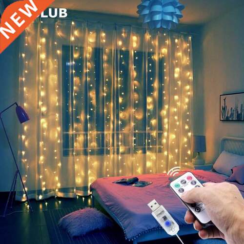 LED Curtain Garland on the Window USB String Lights Fairy灯