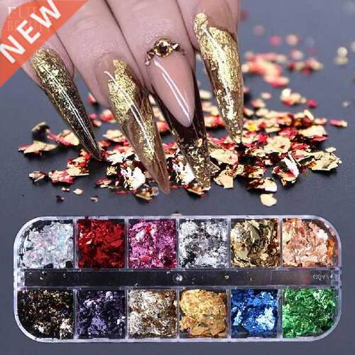 hot sale Shiny Paillettes Gold Foil Nail Art Glitter