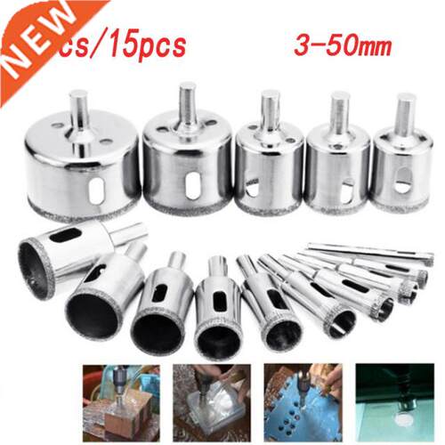 Emery glass drill bit, diamond, marble hole opener