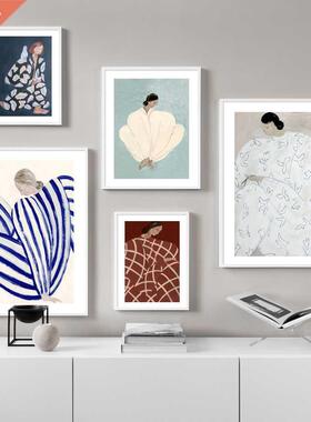 Nordic Posters And Prints Abstract Line Geometry Curve Girl