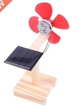Science Toy Mini Solar Fan  Model Kit Wooden