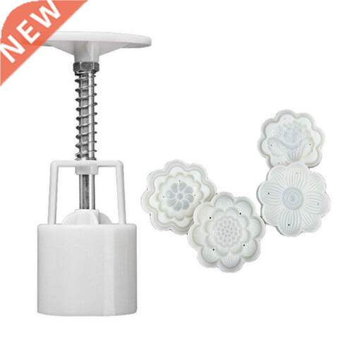 Mooncake Mold 65g Cookie Cutter with 4pcs Lotus Stamp Chocol
