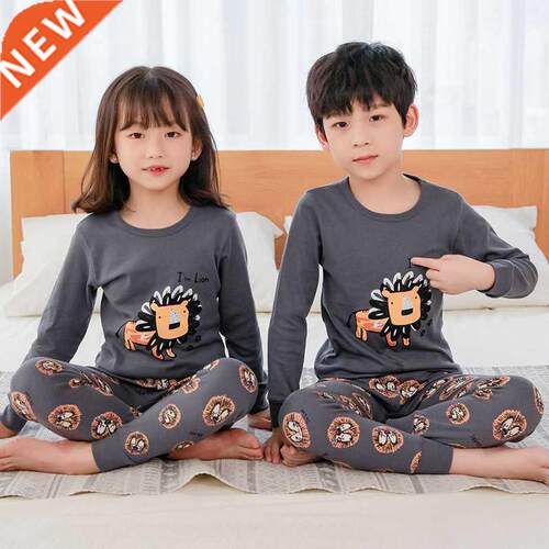 2022 Winter Boys Girls Pajamas Clothes Long Sleeve Children&
