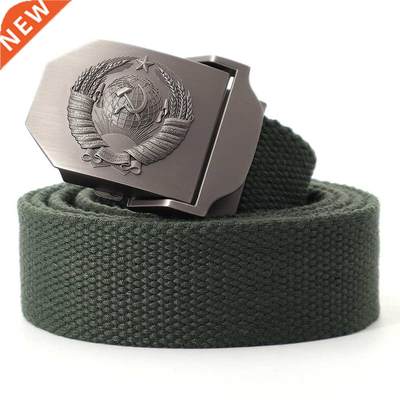 Mens Outdoor Tactical Army Belt 3D Soviet National Emblem M