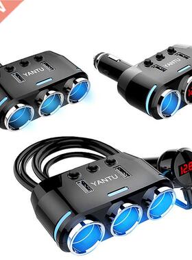 12V-24V Car Cigarette Lighter Socket Splitter Plug LED USB C