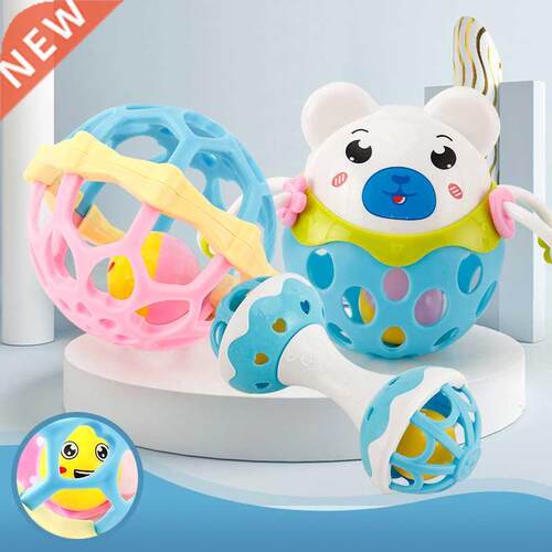 Soft Rubber Hand Grasping Ball Crawling Mobiles Baby Toys 0
