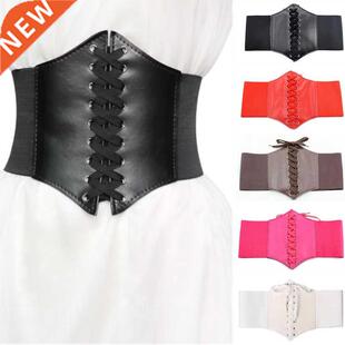 Corset Wide Pu Leather Slimming Body Waistband for Women Ela
