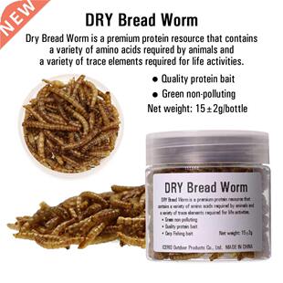1 Bottle Dry Bread Worm Maggots Insect Baits High Protein Ca