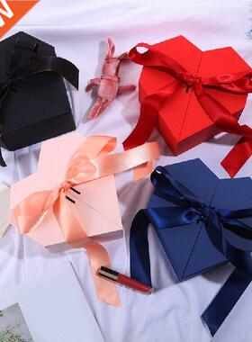 Heart Shaped Gifts Box with Bow Ribbon Valentines Day