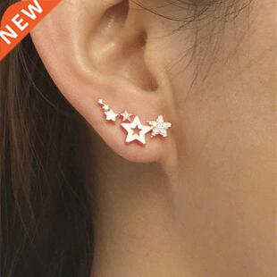 Huitan Hot Selling Simple Stylish Star Women Drop Earrings S