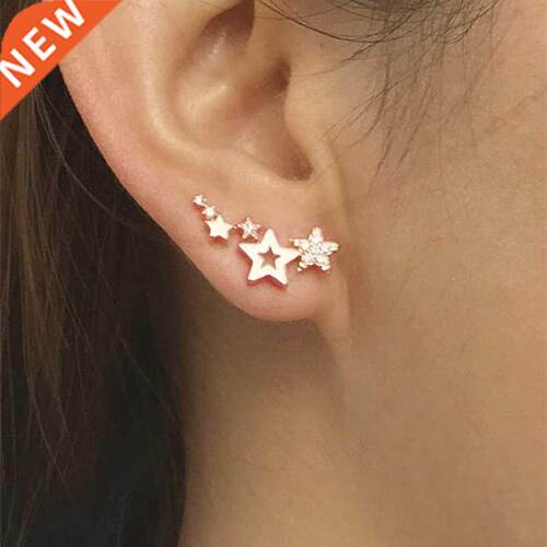Huitan Hot Selling Simple Stylish Star Women Drop Earrings S