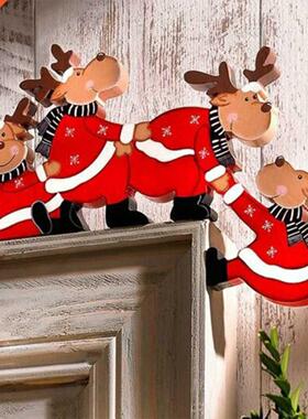 Christmas Wooden Door Ornament Merry Christmas Decorations F