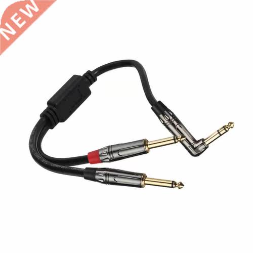 Gold-plated 6.35 Male To Male Stereo To Two 6.5 Mono Power D