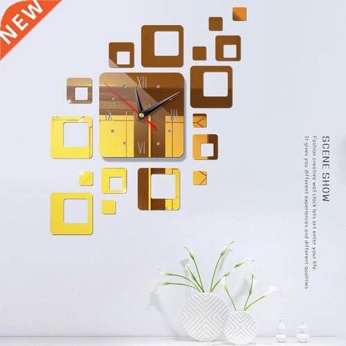 *Home Decor Acrylic Modern  Wall Clock D Mirror Surface