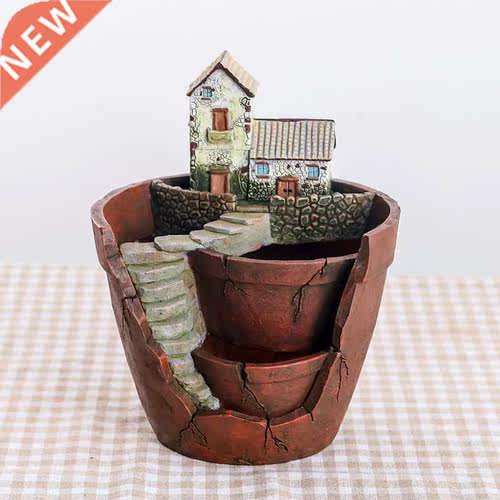 Retro Farmhouse Flower Pot for Succulents Plants Decorative