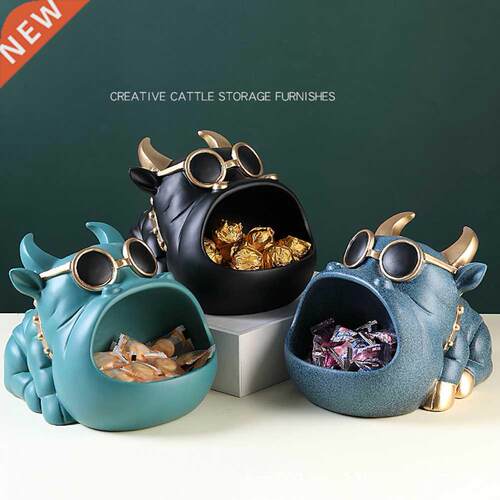 Practical Key Storage Gadget Cow Sculpture Holder Modern