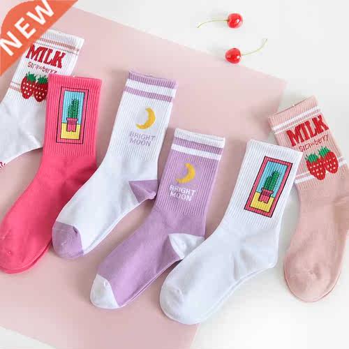 Women's Socks Japanese Cotton Colorful Cartoon Cute Funny Ha