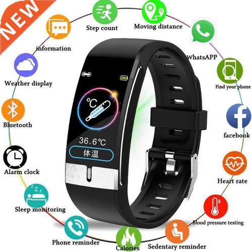 2021 NEW E66 Smart Watch ECG PPG Wristband Temperature