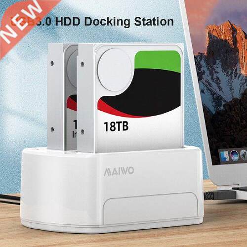 USB.0 Dual Bay HDD Clone Docking Station Computer Hard
