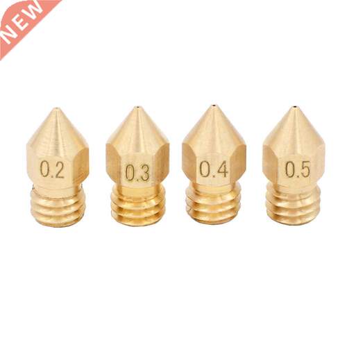 D Printer Accessories MK8 Nozzle 0.2mm 0.mm 0.4mm 0.5mm No