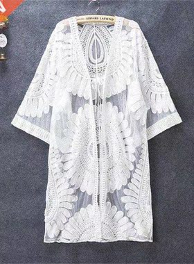 New Summer Swimsuit Lace Hollow Crochet Beach Bikini Cover U