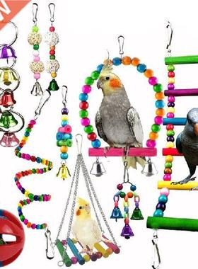 Set 10 Pack Bird Cage Toys for Parrots Reliable & Chewable