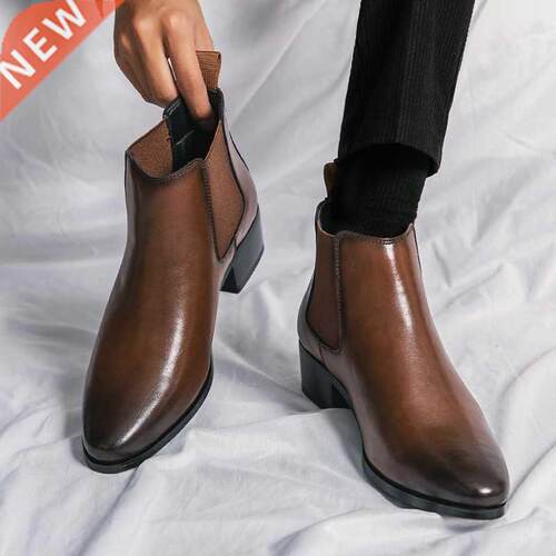 真皮切尔西男马丁靴 Leather Chelsea Boots For Men Dress Shoes