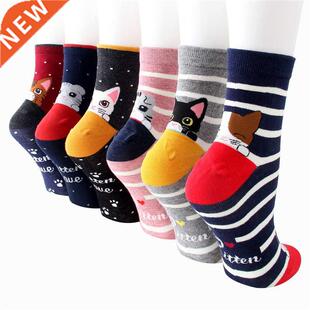 1 Pairs Women Cartoon Socks Autumn-Winter Funny Animal Sock