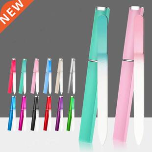 1PC Colored Crystal Glass Nail File Polied Manicure Tools